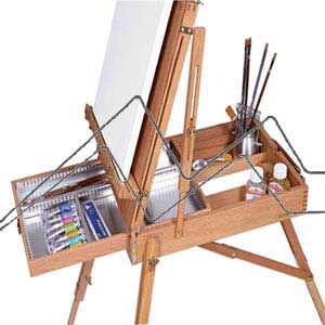 Material Bellas Artes - Pintura - Caballete-mesa plegable de madera M32  Mabef